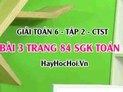 Giải bài 3 trang 84 Toán 6 Tập 2 SGK Chân trời sáng tạo